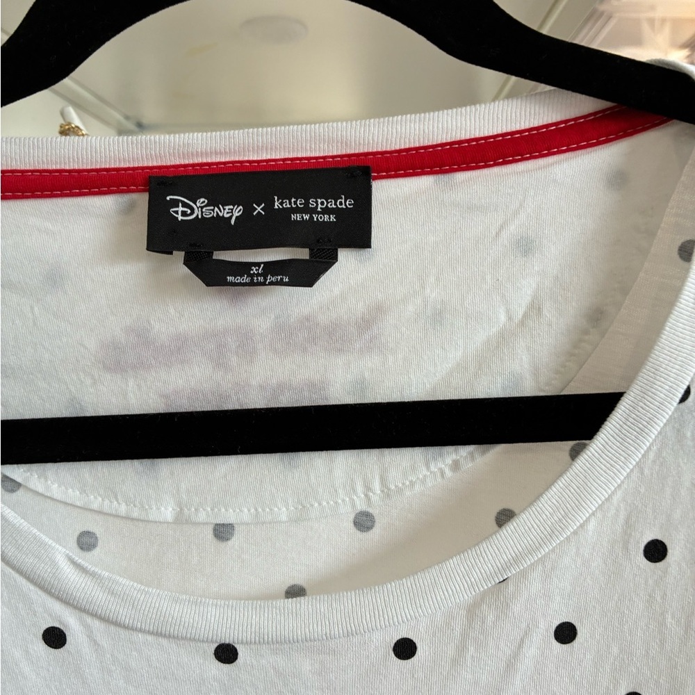 Disney x Kate Spade polka dot Minnie Mouse and cat tshirt size XL - Picture 3 of 4